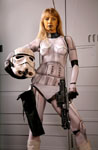 Bodypaint on Jill Valdisar as a Star Wars Stormtrooper