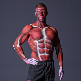 Mr. Anatomy Bodypainting at Body Worlds Exhibition in Phoenix