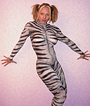White tiger bodypainting for movie