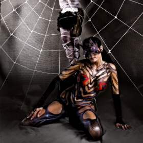 Phoenix ComiCon Spider Web Body Art