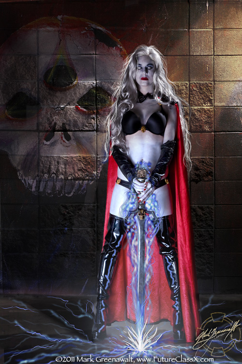 Illustration of Lady Death with Painter and Photoshop