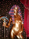gold egyptian bodypainting from Alwun House Exotic Art Show
