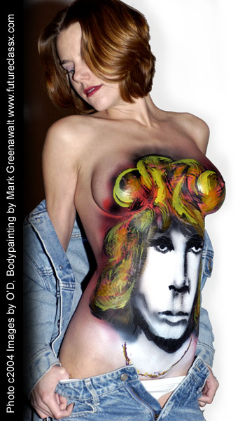 body painting art by mark greenawalt on model kayla rei