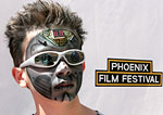 Sage Greenawalt as a robot face painting at the Phoenix Film Festival 2006