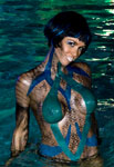 Amiii as a water nymph with Brand X liquid latex