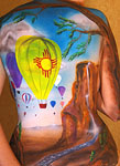 New Mexico Flag ballon back painting