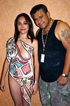 Cynthia Sanchez in Mark Reid bodypaint