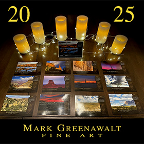 Desk calendar of scenic Arizona fine art photography by Mark Greenawalt