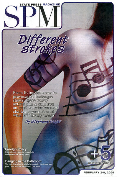 Cover of ASU State Press Magazine from February 06.