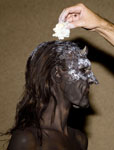 Faux finishing with sponge body paint