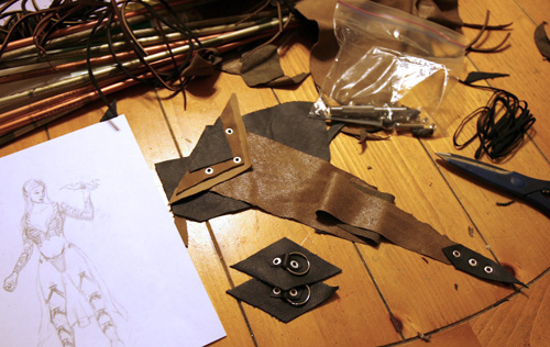 Leather work for the elven princess costume
