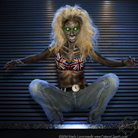 Bride of Eddie the head from the Iron Maiden covers with Bree from Bodyssey