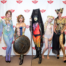 Phoenix ComiCon Tales Retold bodypainting 2016