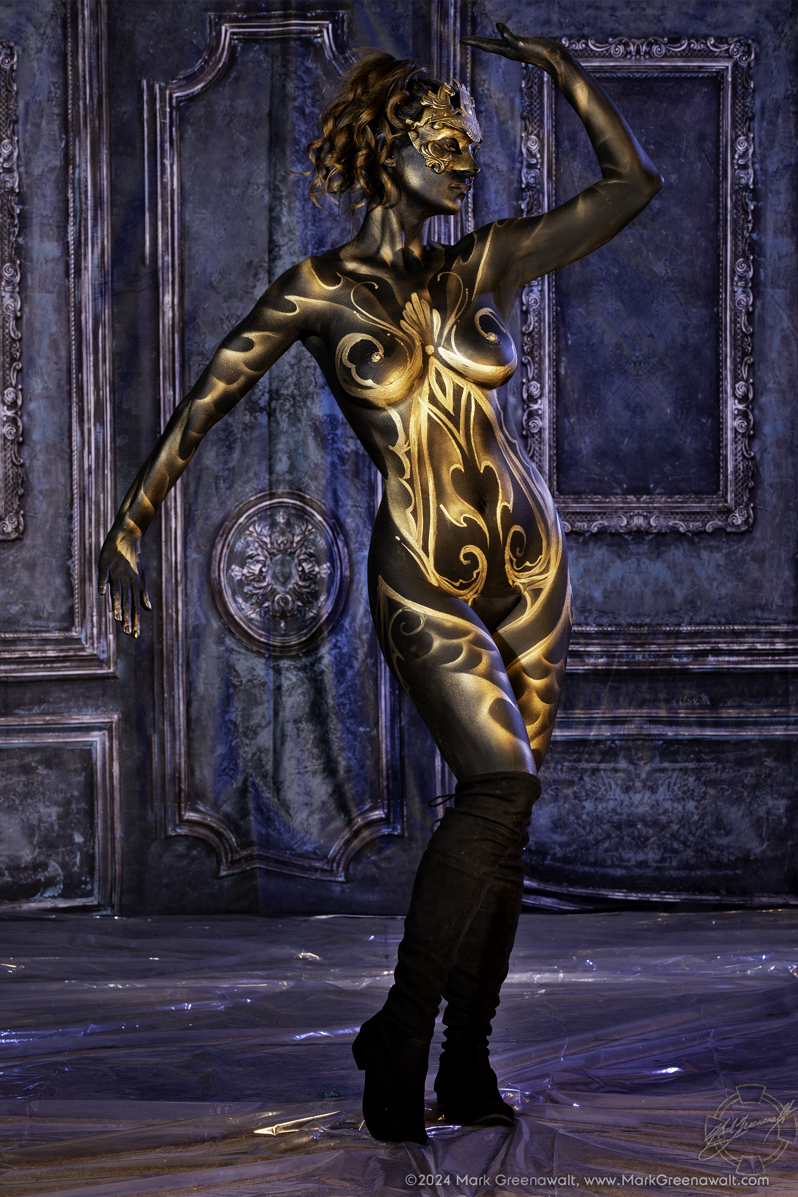 Juliet Wilde bodypaint model for Pashur 2024 Phoenix Fan Fusion Bodypainting Extravaganza