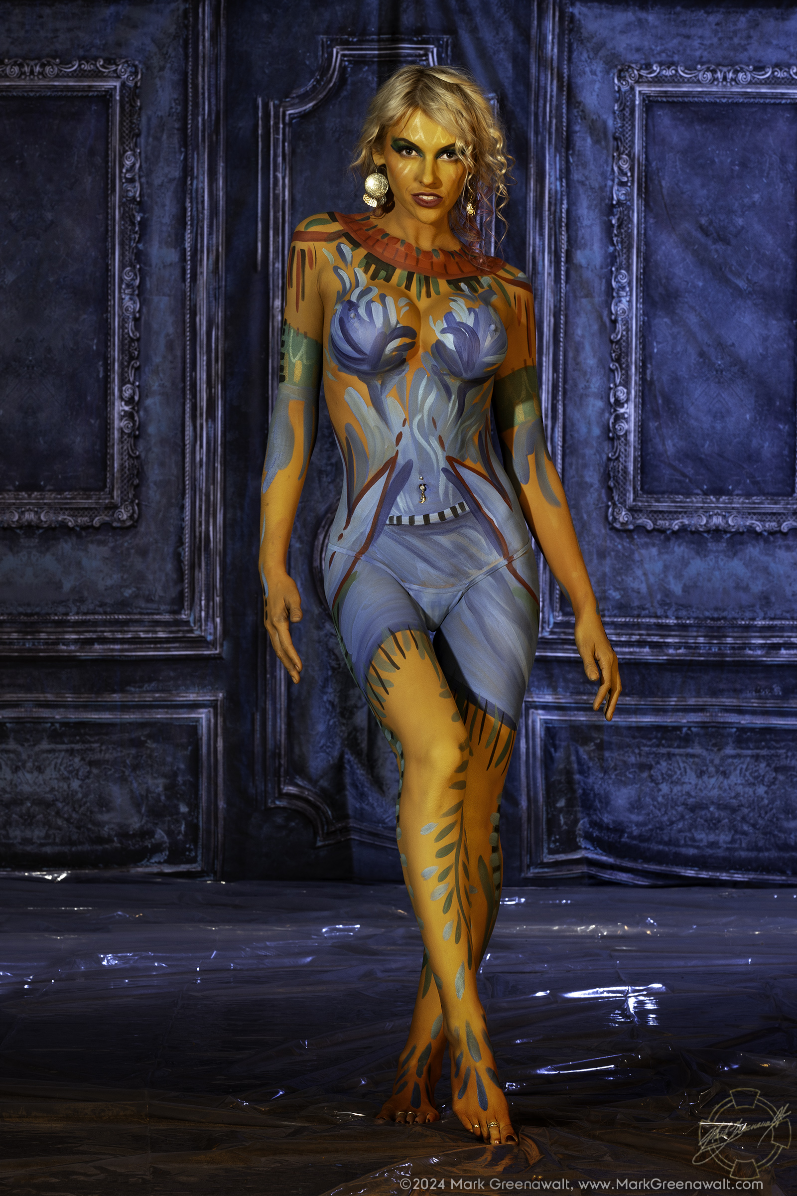 Griffin Maria bodypaint model for Carrie Esser 2024 Phoenix Fan Fusion Bodypainting Extravaganza