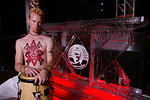 Armbands painted on servers and dancers