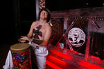 four drummers pounding out some tribal percussion