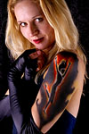 Erin fire pixie logo arm painting