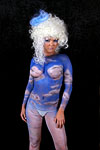 Wind and clouds body art