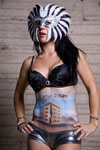 Century Plaza bodypainting at Kontakt Magazine party