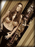 Kristi Curiali Native American bodypainting