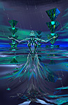 Rainmaker fantasy Illustration of water elemental sea nymph by Mark Greenawalt