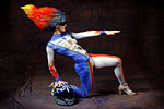Racecar driver bodypainting at New Mexico Bodypainting Festival