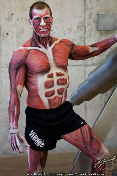 Mr. Anatomy promoting Body Worlds exhibit at arizona science center