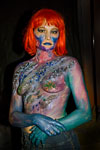 Words bodypainting for Exotic Art Show