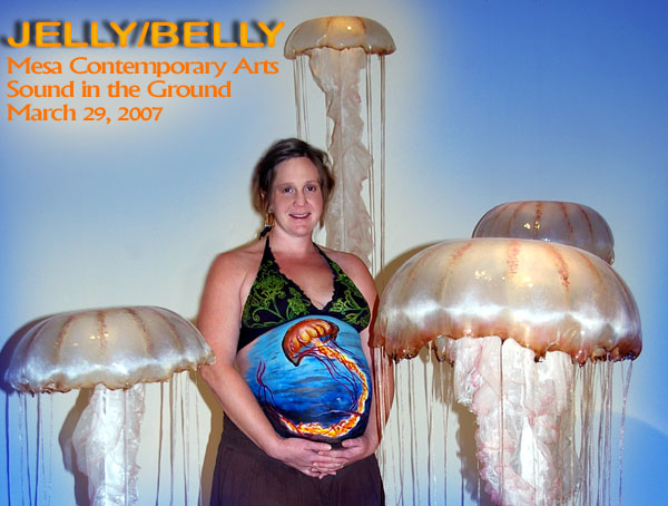 Jelly fish belly painting at the Mesa Contemporary Arts Sound in the Ground