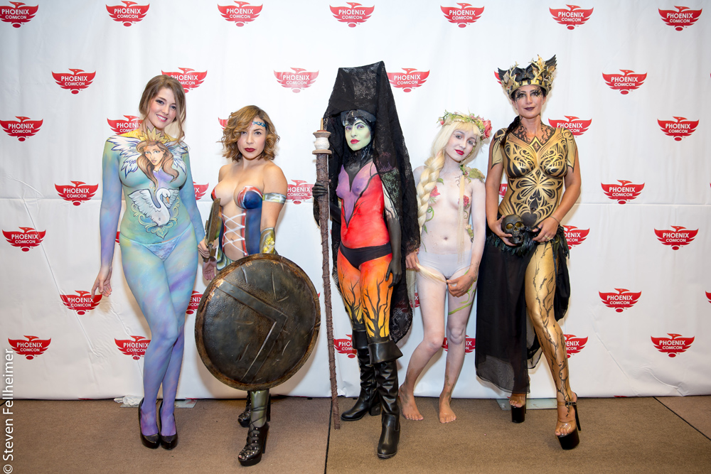 Tales Retold theme Bodypainting at Phoenix ComiCon 2016