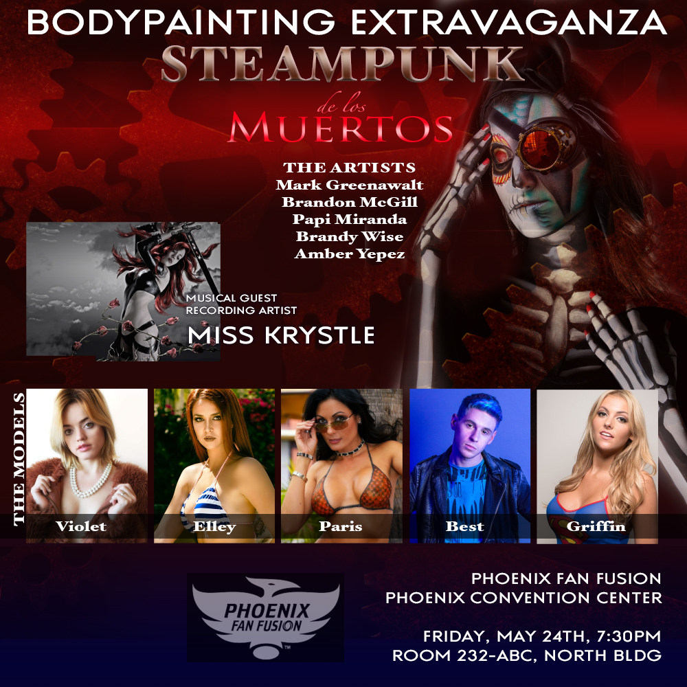 Phoenix Fan Fusion Bodypainting Extravaganza Hosted By Mark Greenawalt
