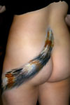 calico cat tail painted on