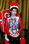Kay painted as the queen of hearts for Alwun House Exotic Art Gallery