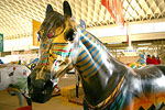 horse muzzel painted with Egyptian symbols