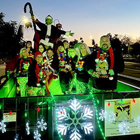The Grinch at the Chandler Parade of Lights for Christmas 2023