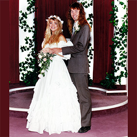 The day Lori and I got married at Excalibur in Las Vegas