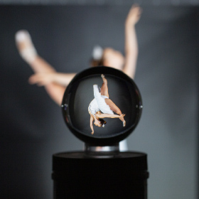 Ballerina in a crystle ball photo