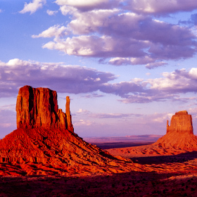 These are the "mittens" from Monument Valley.