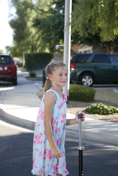 Young actress Sedona on the set of Wish Inc.