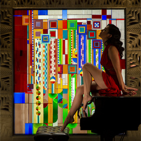 Model Llumina Sun stylist Stevie Rosalie at Arizona Biltmore photo by Mark Greenawalt