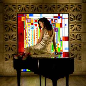 Model Llumina Sun stylist Stevie Rosalie at Arizona Biltmore photo by Mark Greenawalt