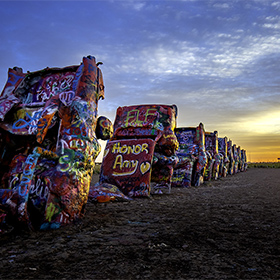 Cadillac Ranch in Amarillo Texas by travel photographer Mark Greenawalt