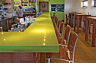 Bar made of engineered stone surfacing